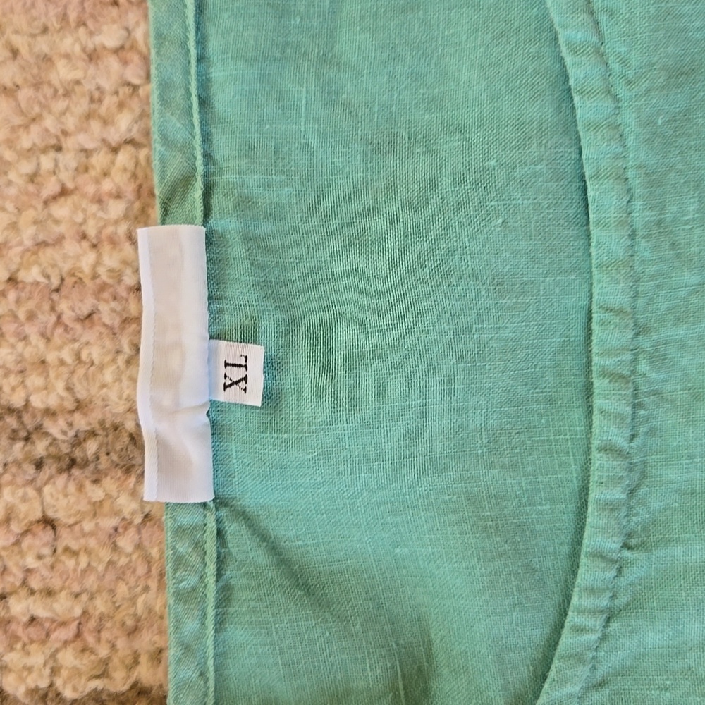 GUC Bryn Walker Aqua Linen Tunic Size XL - Picture 4 of 9